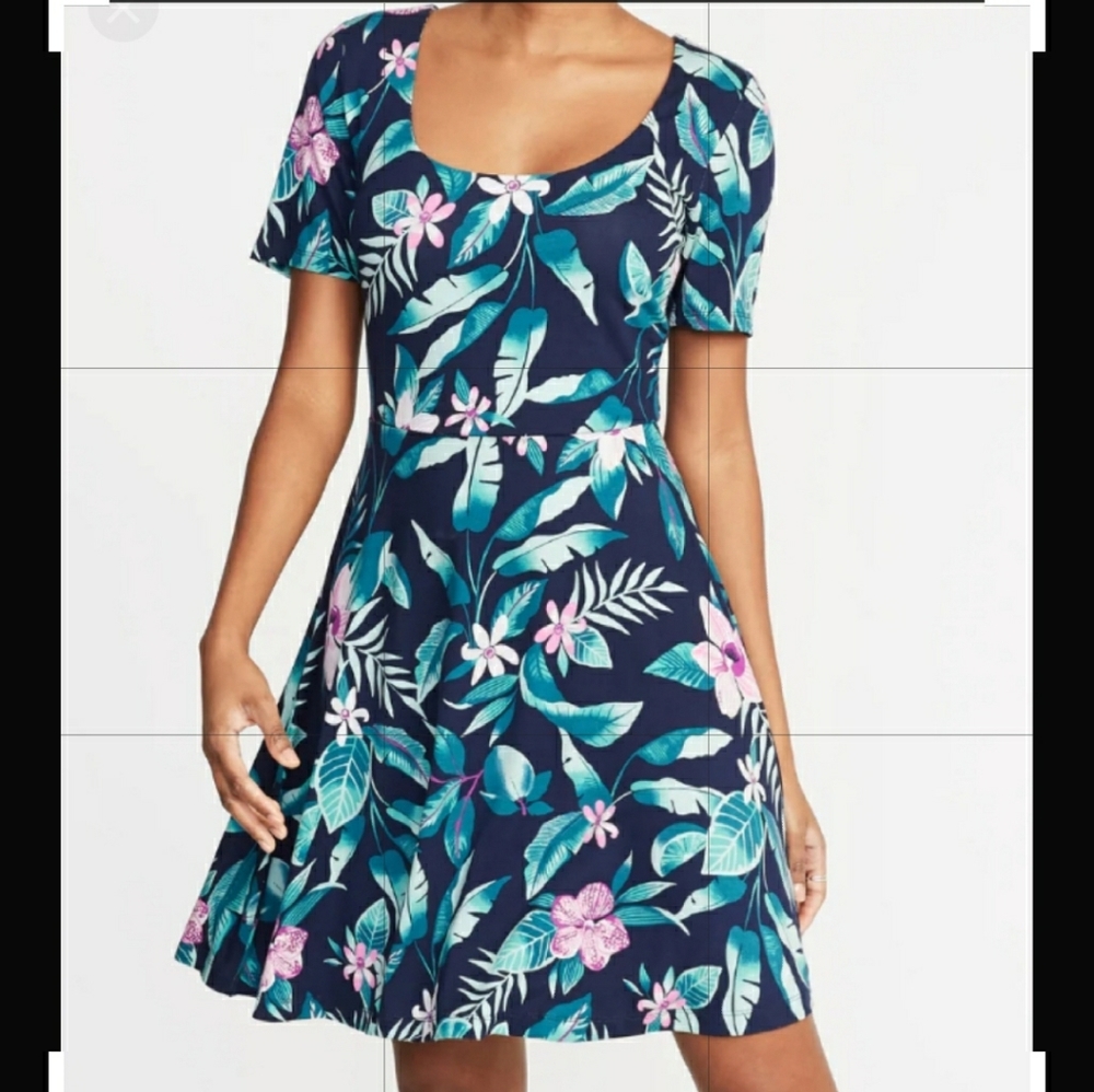 Summer Tropical Midi Sun Dress